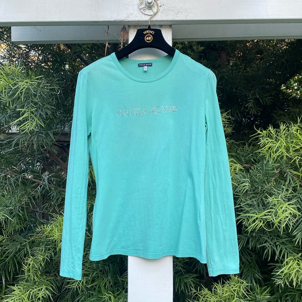 Krizia Jeans cotton top with long sleeves, IT Sz 42